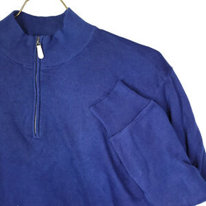 Peter Millar Sweater XL Mens Blue Cotton Cashmere Sweaters NWT MS16S10 Fall Cold